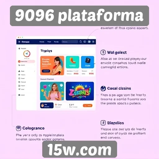 Características da interface do site 9096 plataforma